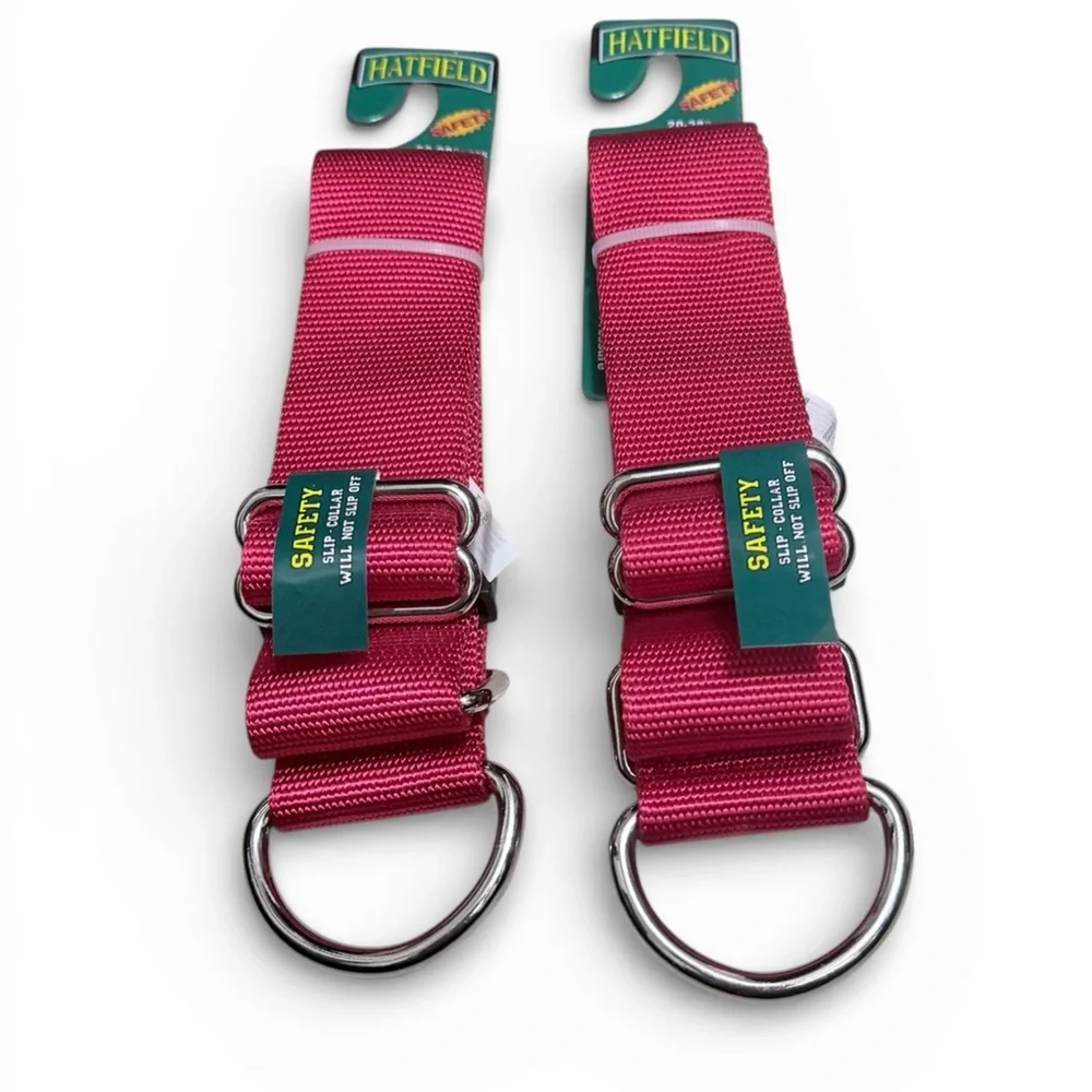 💚🌼NWT Hatfield RED Dog Collar Set XL Large neck size 20-28 neck.